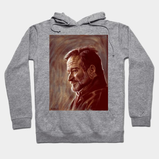 Robin Williams Hoodie by Artofokan